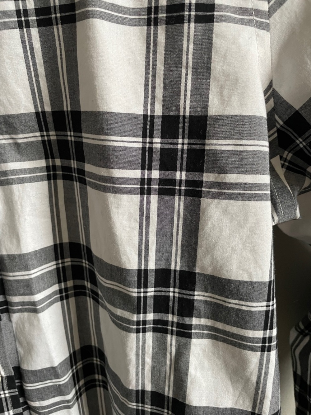 Chaps Black and White Plaid Button-Up Shirt - Picture 4 of 10